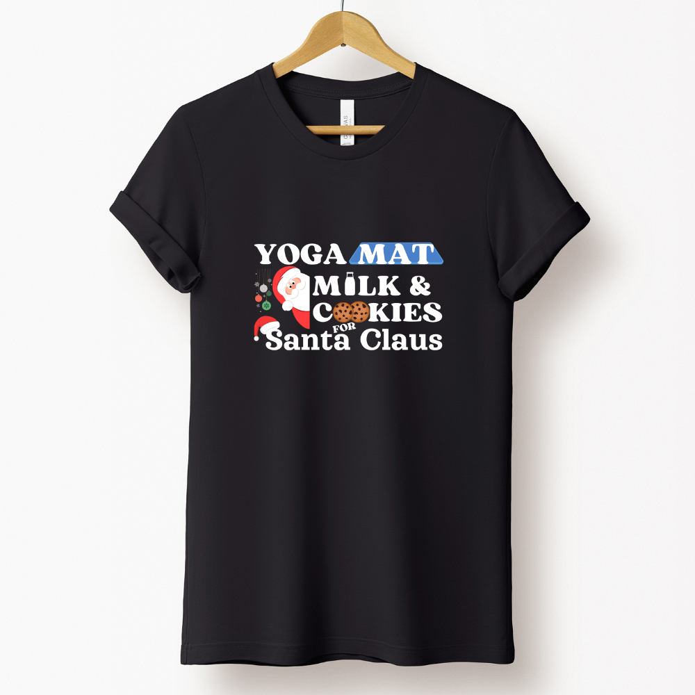 Yoga Love : Yoga Mats For Santa Claus Black T-shirt