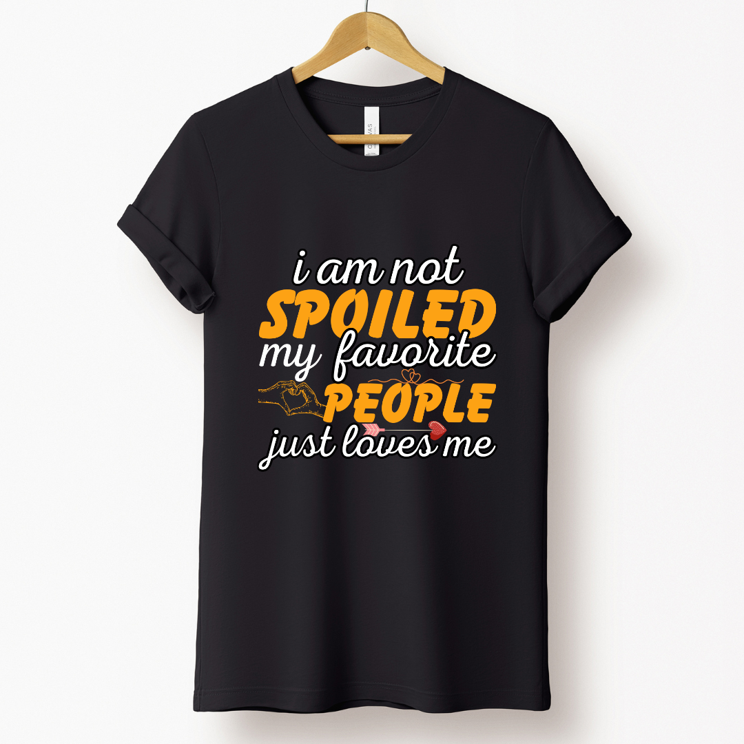 My Favorite People Just Loves Me Black T-shirt