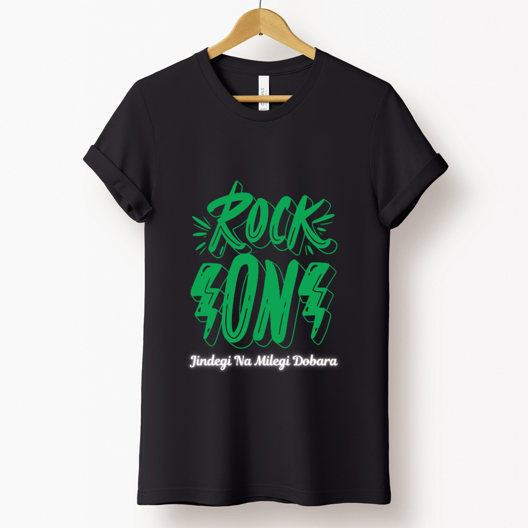 Music : Rock On Black T-shirt