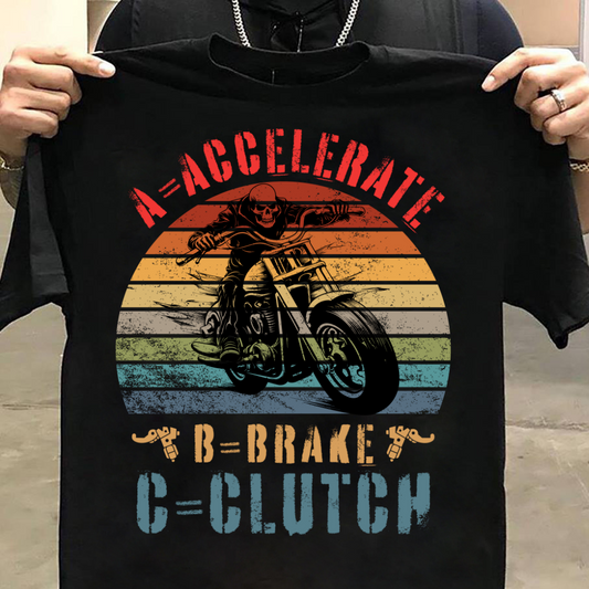 Biker : Biker Alphabets Black T-shirt