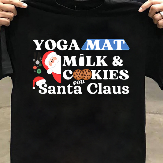 Yoga Love : Yoga Mats For Santa Claus Black T-shirt