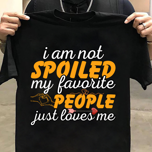 My Favorite People Just Loves Me Black T-shirt