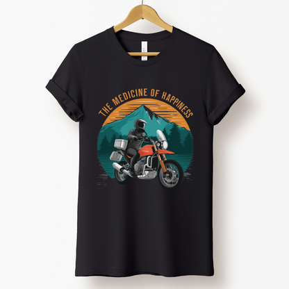 Biker : The Medicine Of Happiness 02 Black T-shirt