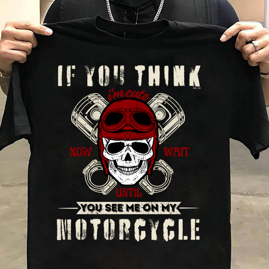 Biker : You See Me On My Motorcycle Black T-shirt