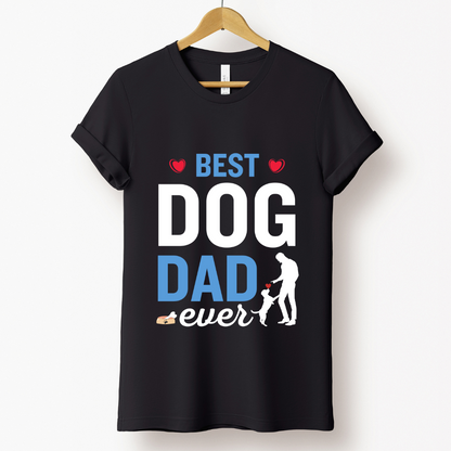 Dog Love : Best Dog Dad Ever Black T-shirt