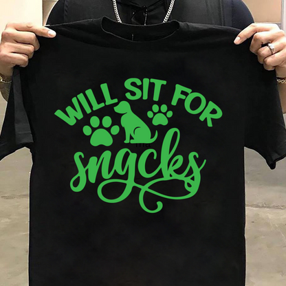 Dog Love : Will Sit For Snacks Unisex T-shirt