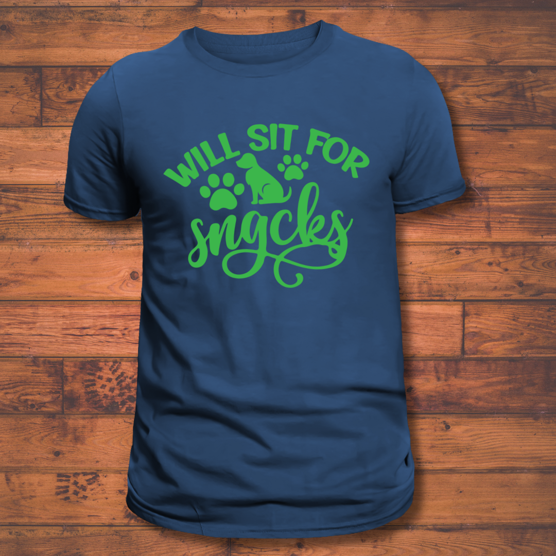 Dog Love : Will Sit For Snacks Unisex T-shirt